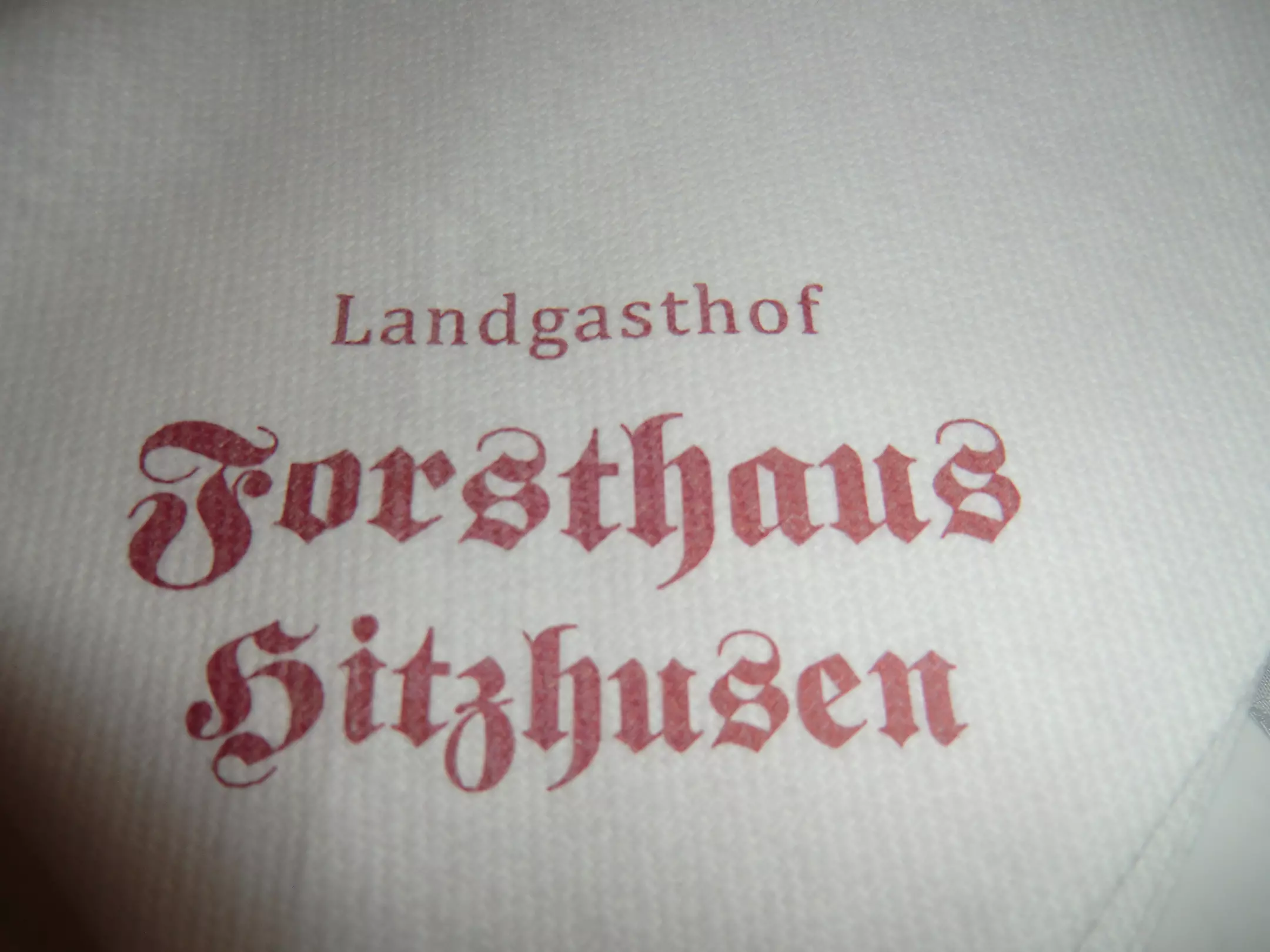 Eingangsschild Forsthaus Hitzhusen